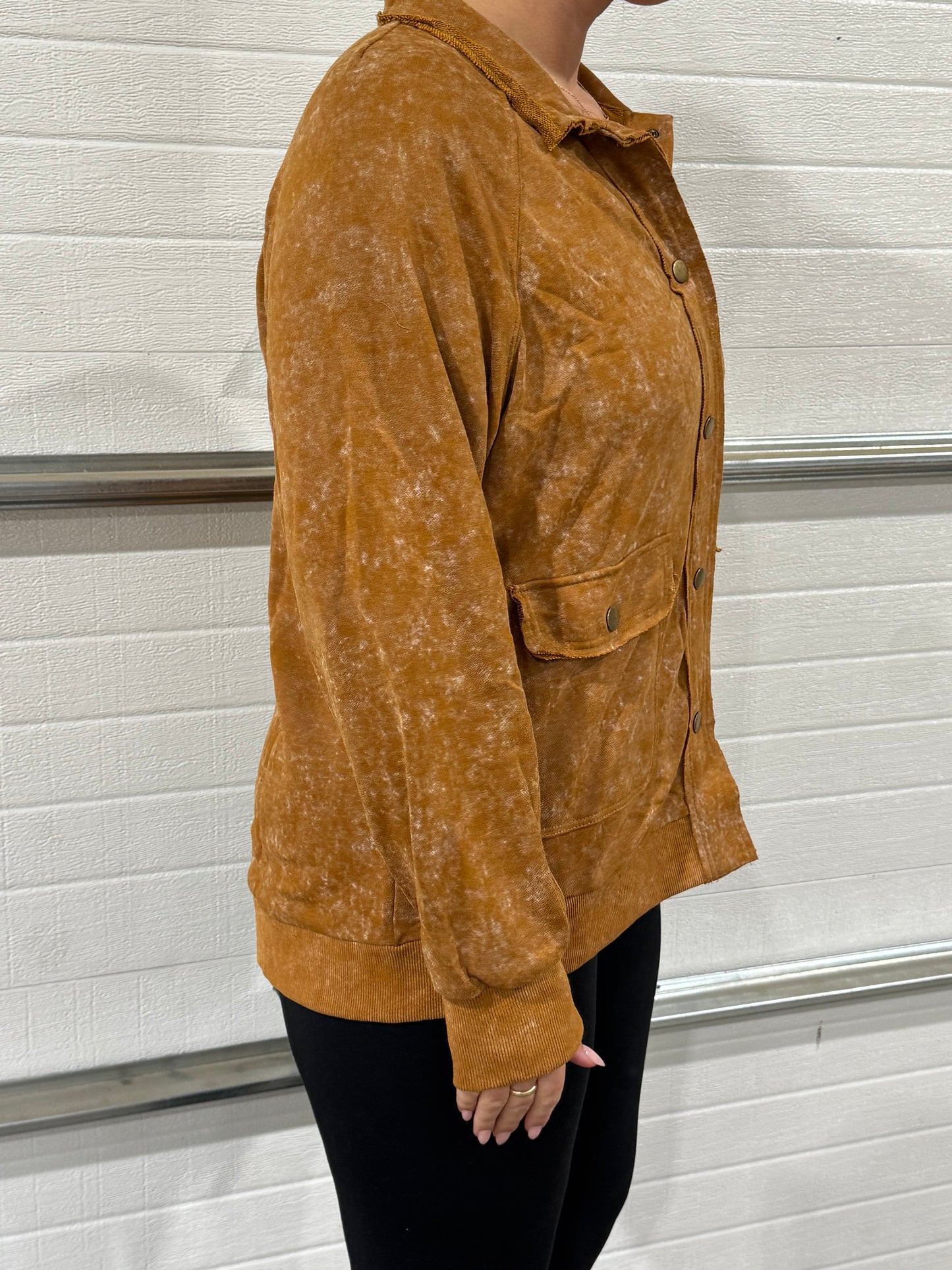 Casual Vintage Washed Flap Pocket Button Up- DEAL #10