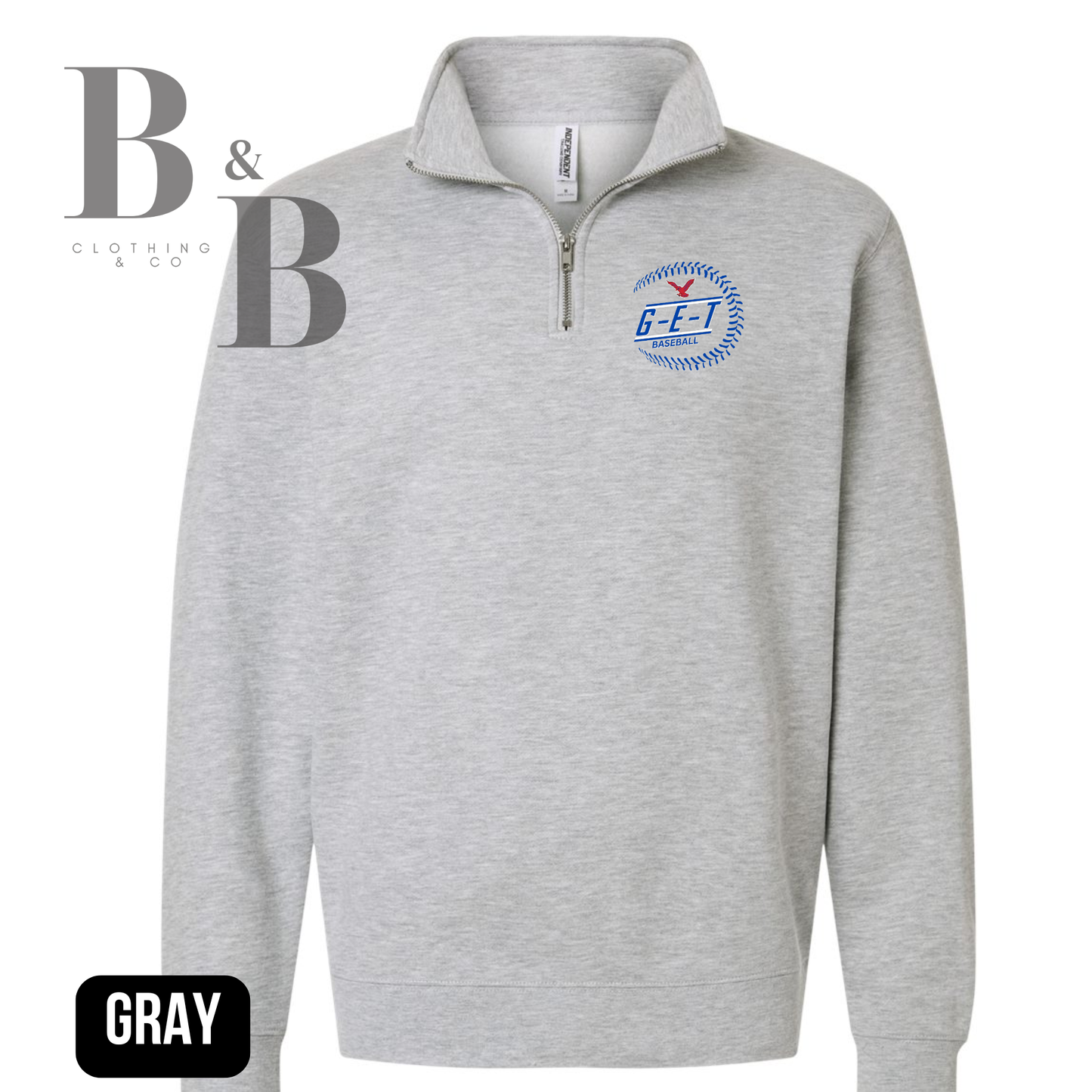 G-E-T Baseball 3 Quarter Zip