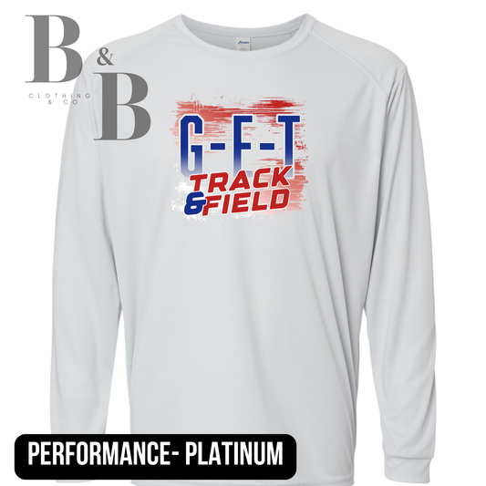 G-E-T Track & Field Adult Performance Long Sleeve Shirts