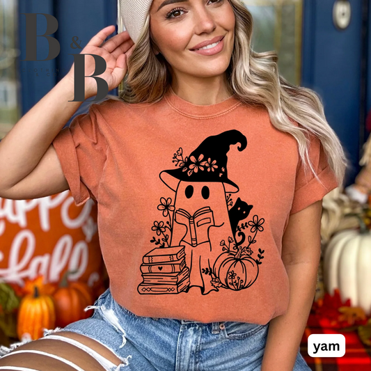 Floral Ghost Reading Tee