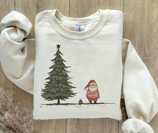 Santa By Tree