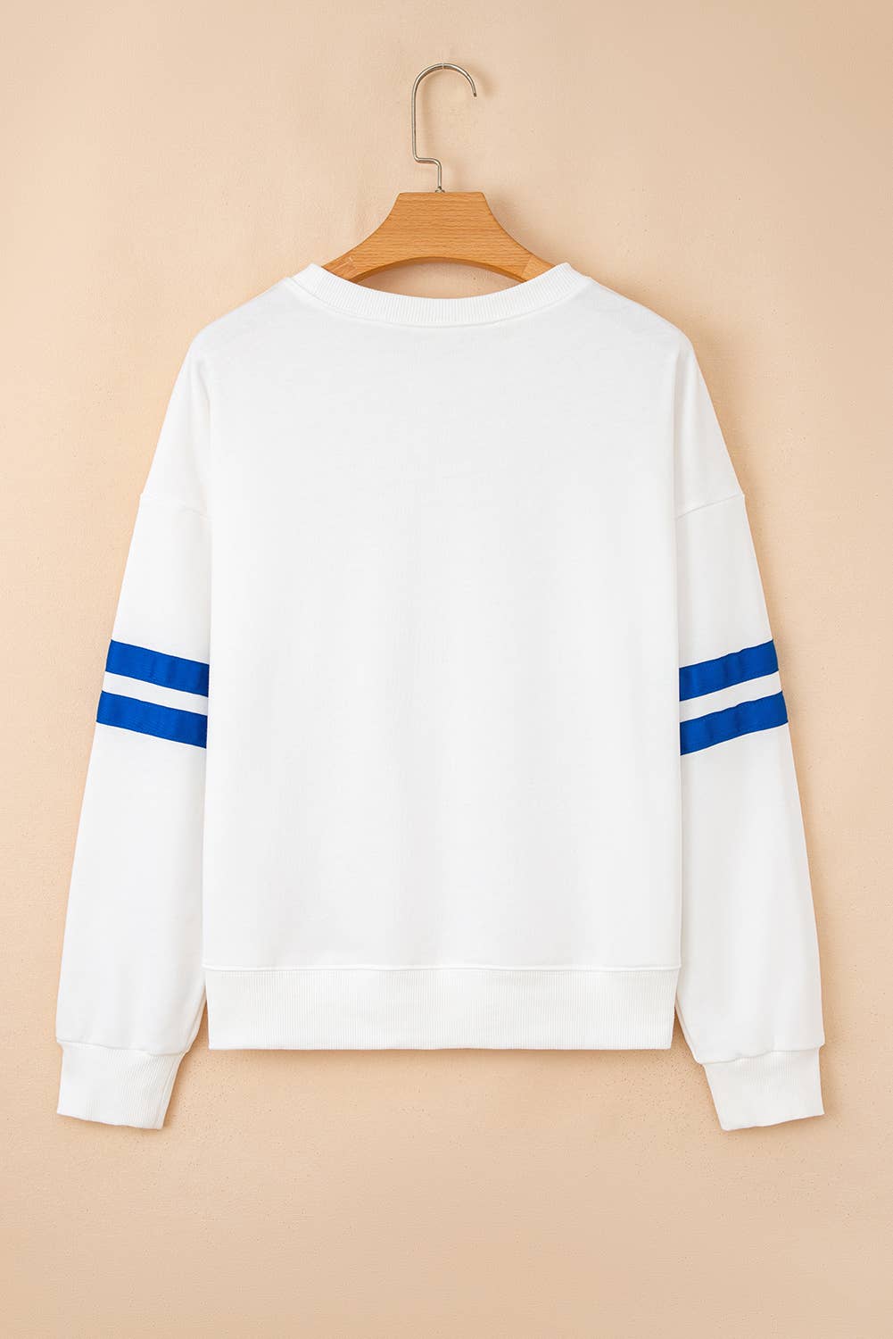 Varsity Striped Detail Drop Shoulder Oversized Sweatshirt