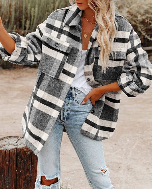 Oversized Flannel Plaid Shacket