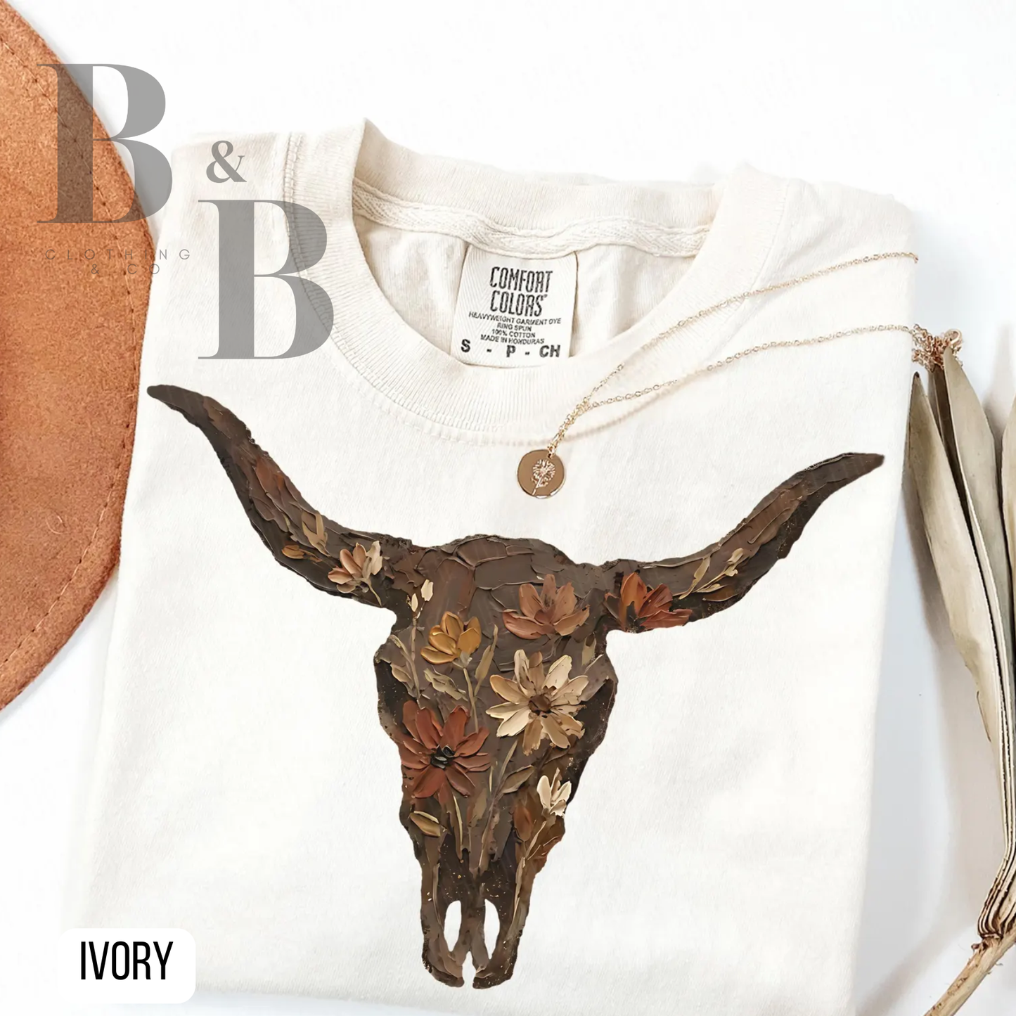 Floral Western Cow CC Tee