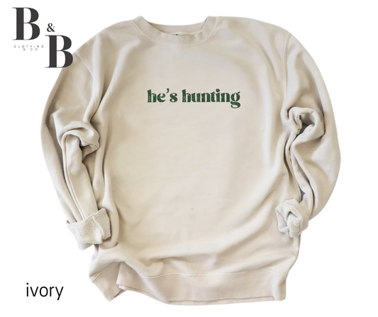 He's Hunting- Green & Ivory