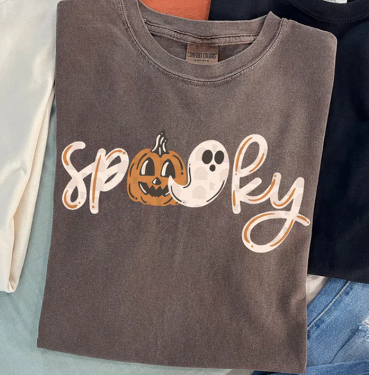 Spooky Ghost & Pumpkin Tee