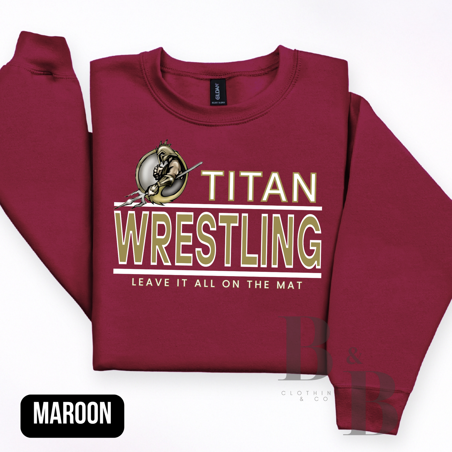 TITAN WRESTLING W/ MASCOT Adult TEE | LS | CREWNECK | HOODIE